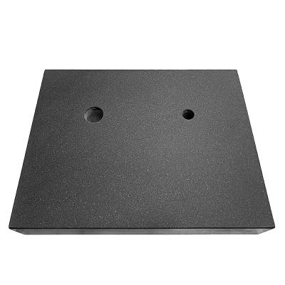 Granitplan 450x350x75 mm DIN876/0 med 2 huller Ø39 og Ø49 mm